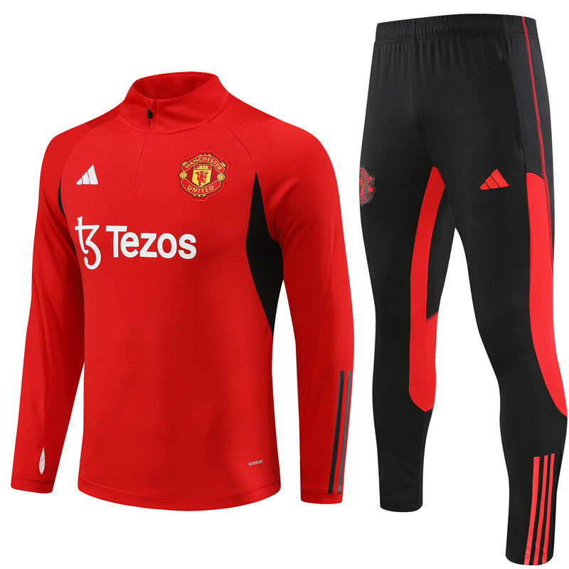 Conjunto Treino Manchester United 23/24 - Adidas Vermelha