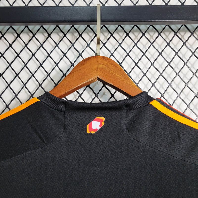 Camisa Roma Away Black 23/24 - Adidas Torcedor Masculina - Lançamento