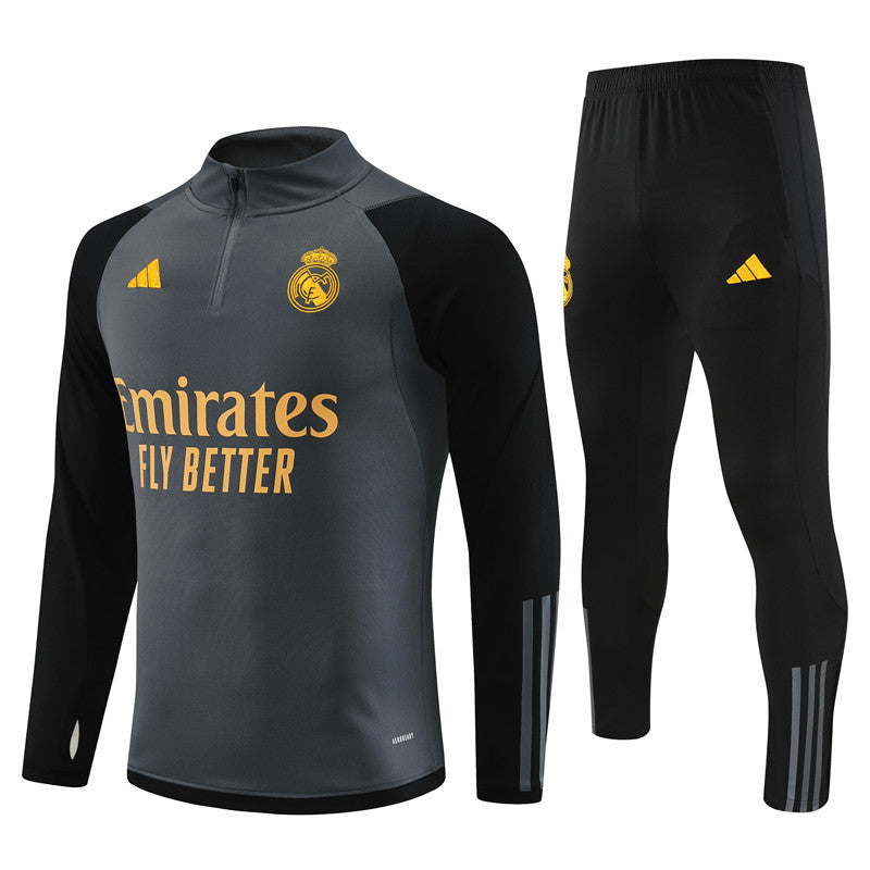 Conjunto Treino Real Madrid  23/24 - Adidas Preta