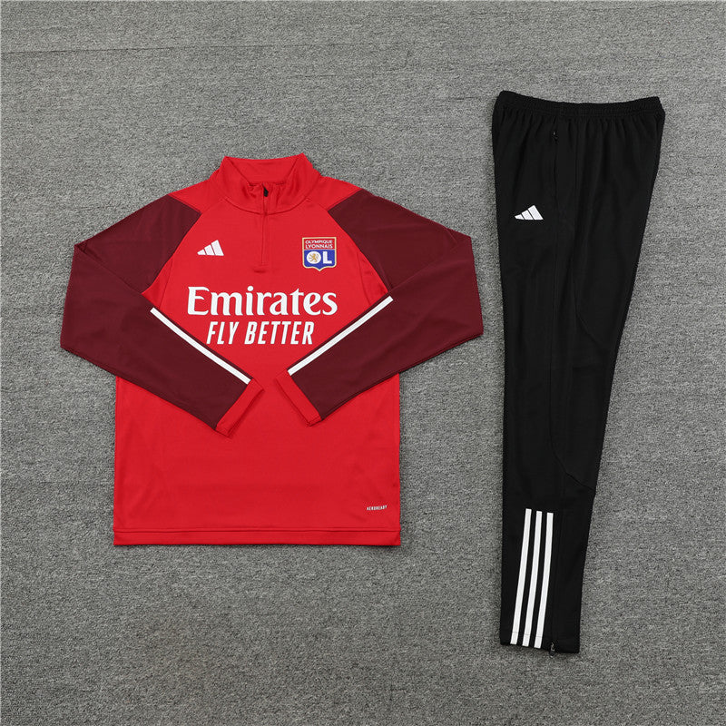 Conjunto Treino Lyon 23/24 - Adidas Vermelha