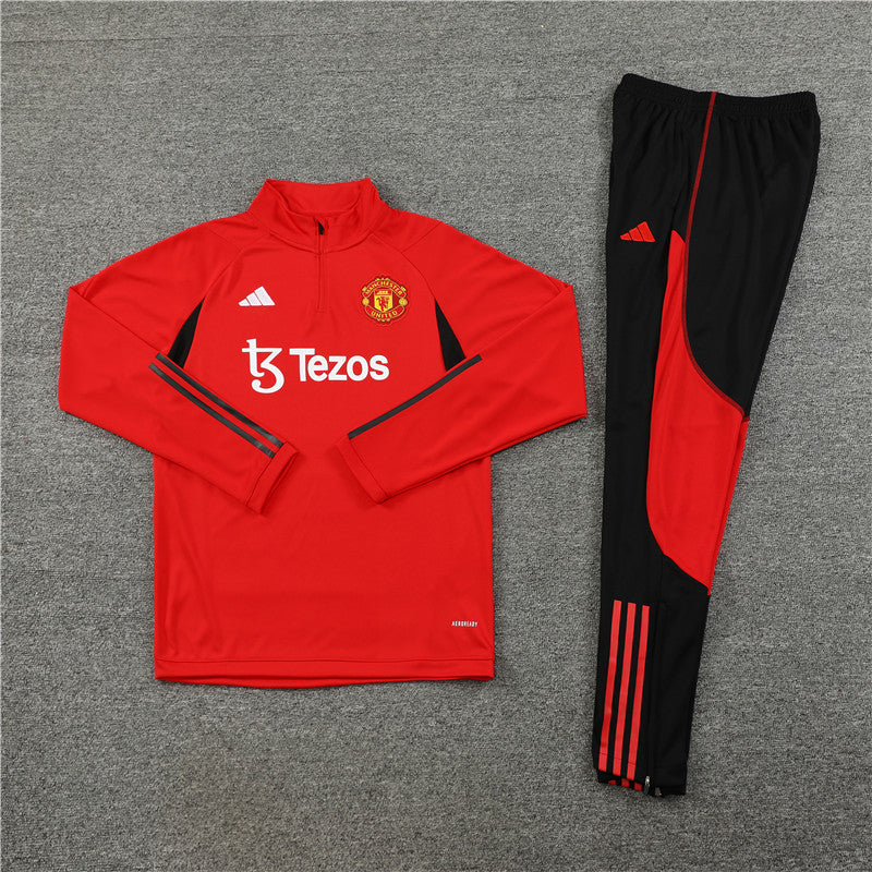 Conjunto Treino Manchester United 23/24 - Adidas Vermelha